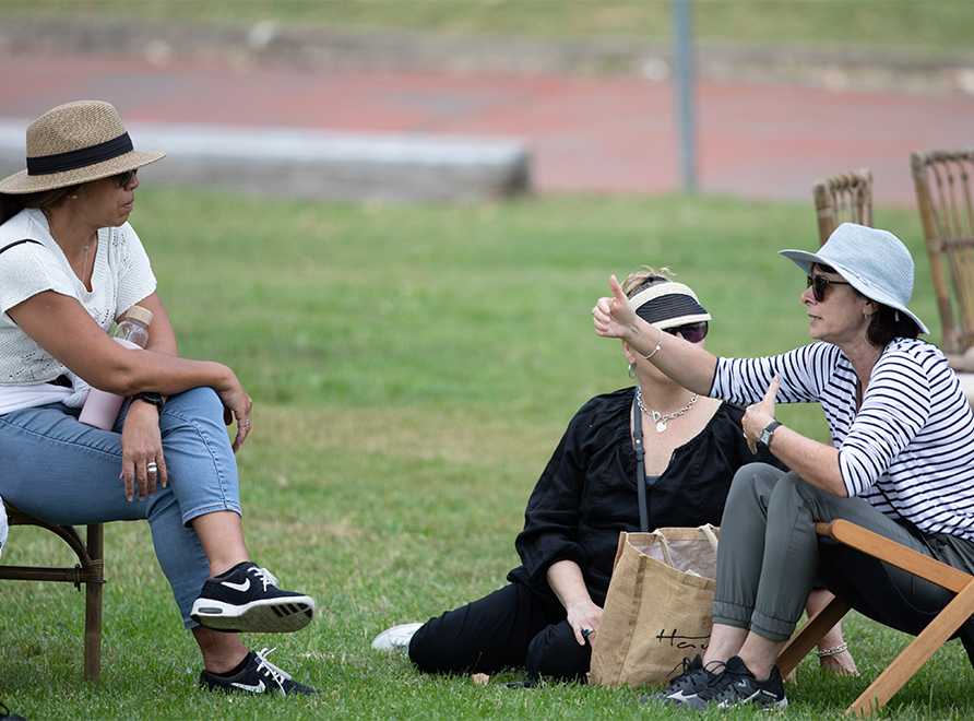 Women in park.