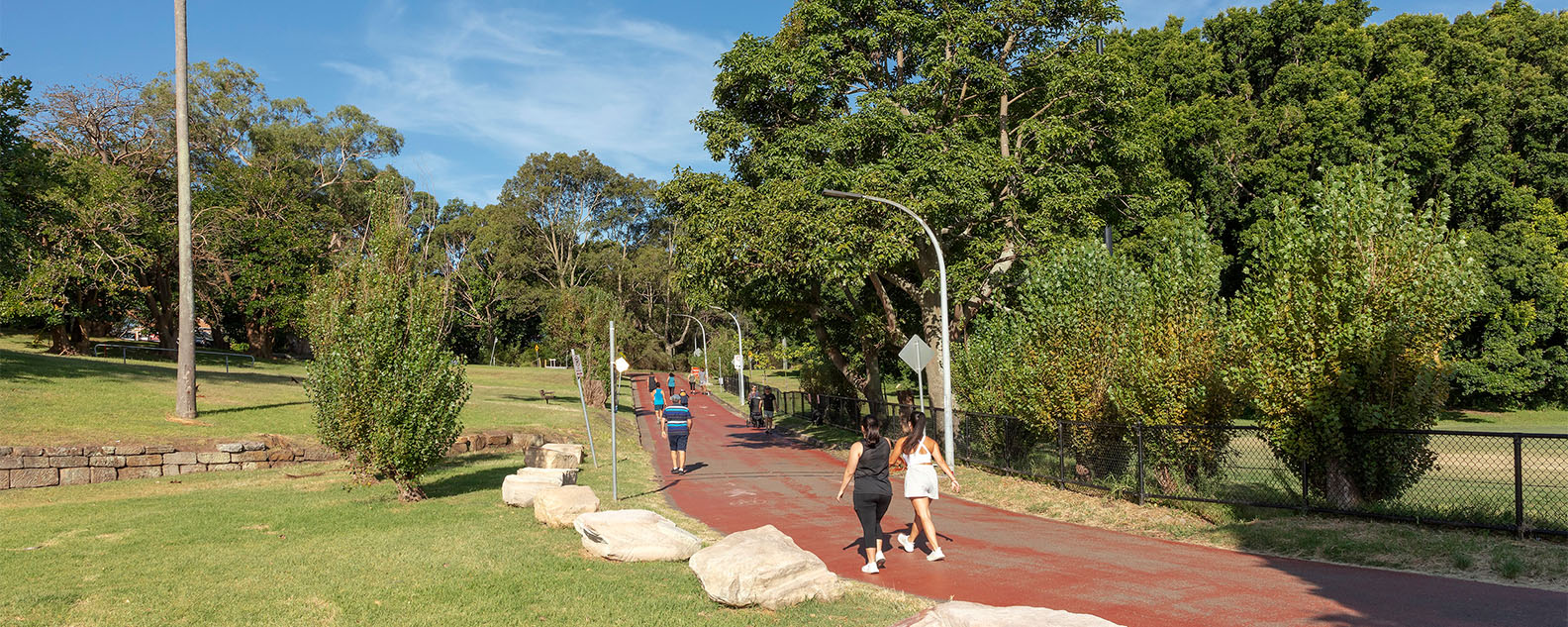 People walking.