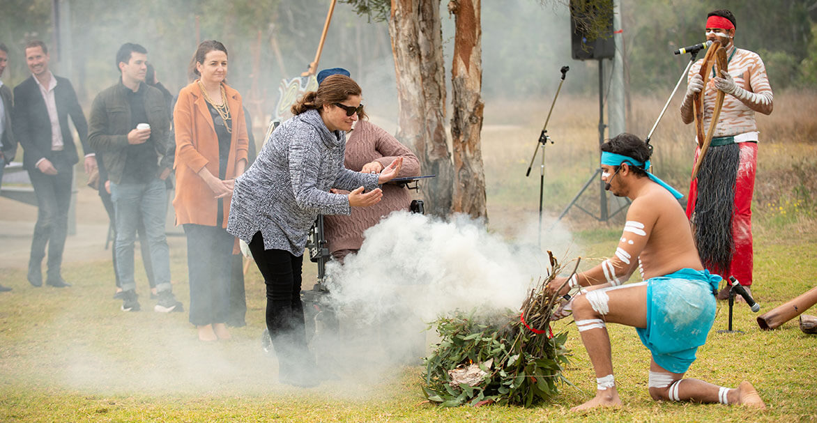 Indigenous smoking ceremony