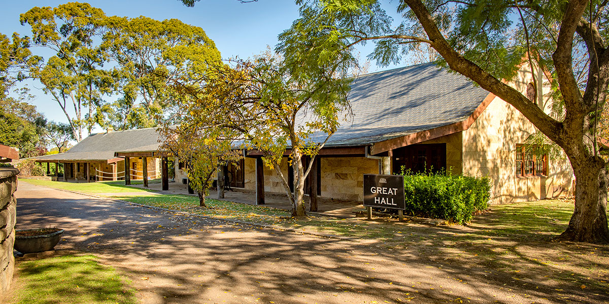 Great Hall building at Fernhill Estate