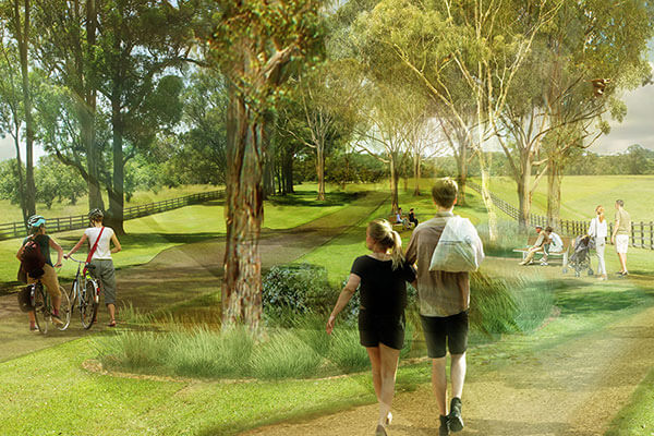 Artist impression of landscape upgrade to Fernhill Estate