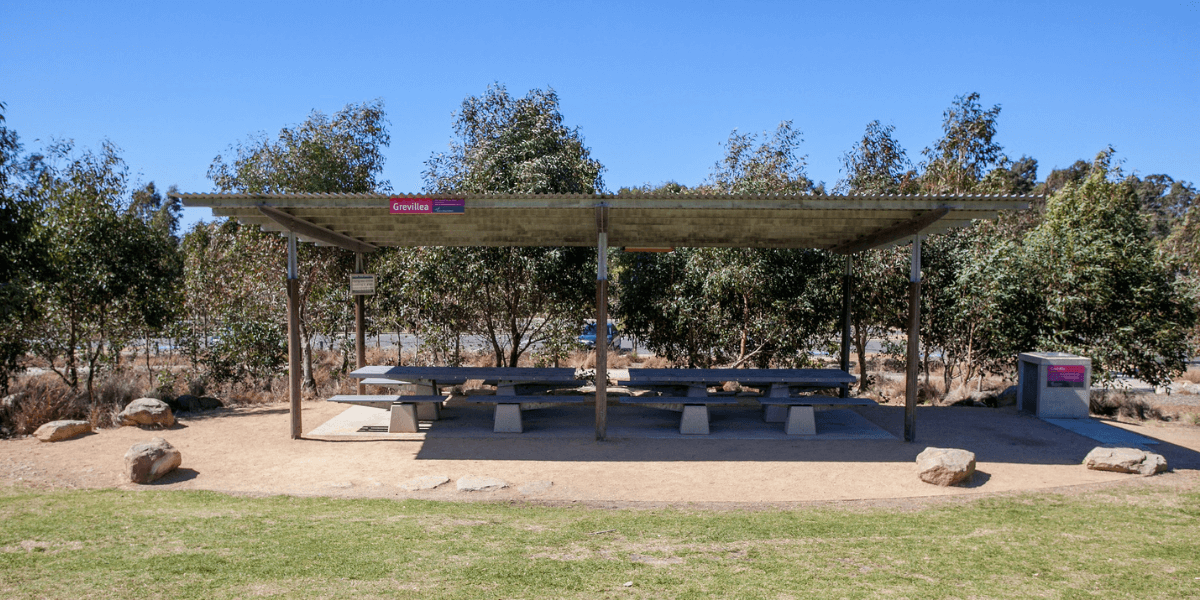 Acacia picnic shelter at Western Sydney Parklands