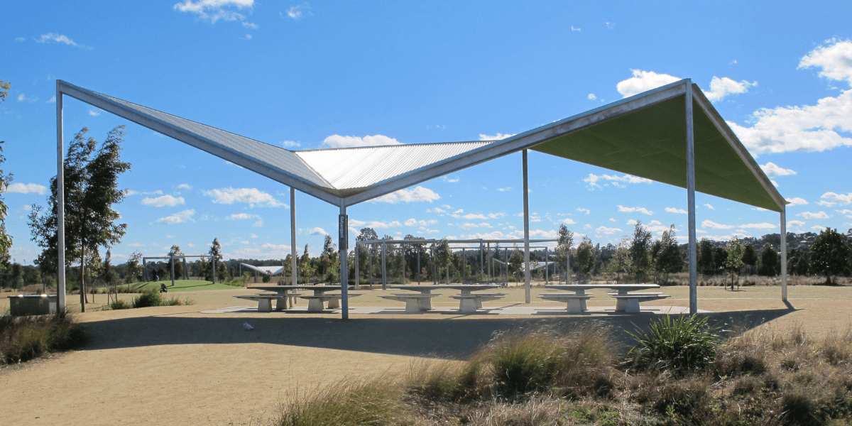 Gulyangarri picnic shelter at Western Sydney Parklands
