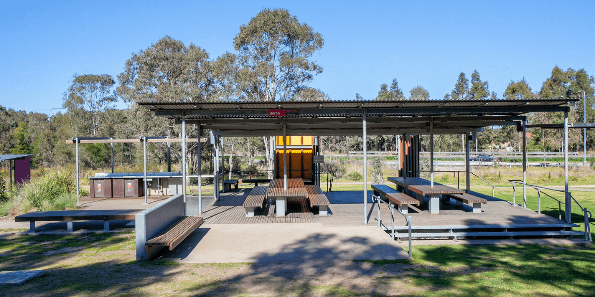 Heron picnic shelter at Western Sydney Parklands