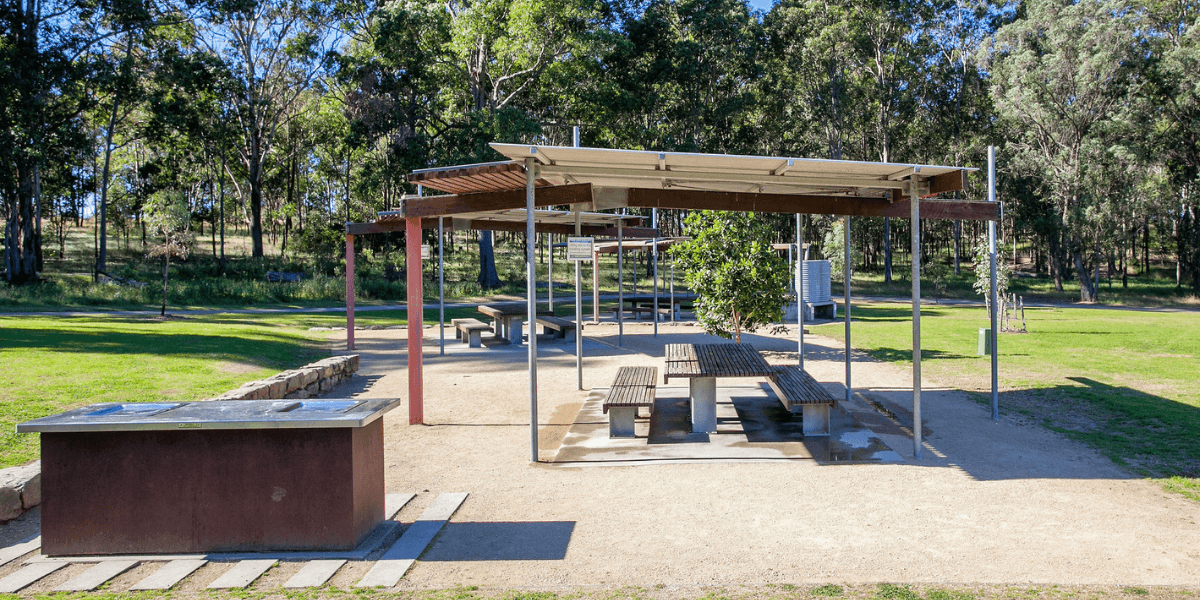 Kestrel picnic shelter at Western Sydney Parklands