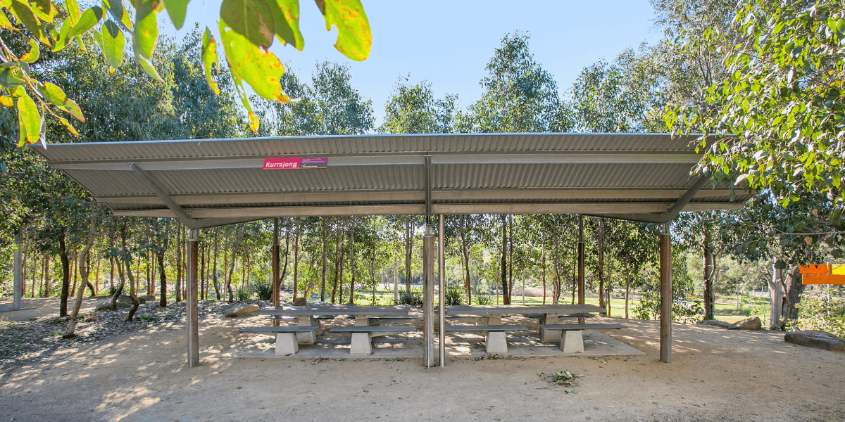 Kurrajong picnic shelter at Western Sydney Parklands