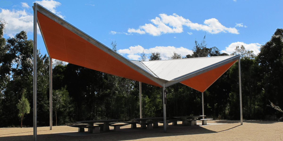 Mudjin picnic shelter at Western Sydney Parklands
