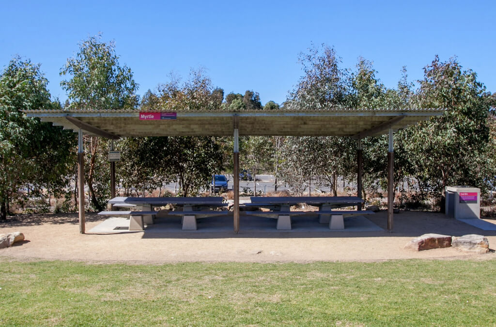 Myrtle picnic shelter at Western Sydney Parklands