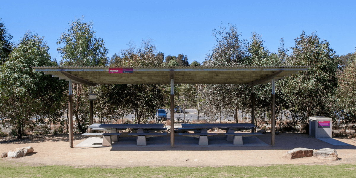 Myrtle picnic shelter at Western Sydney Parklands