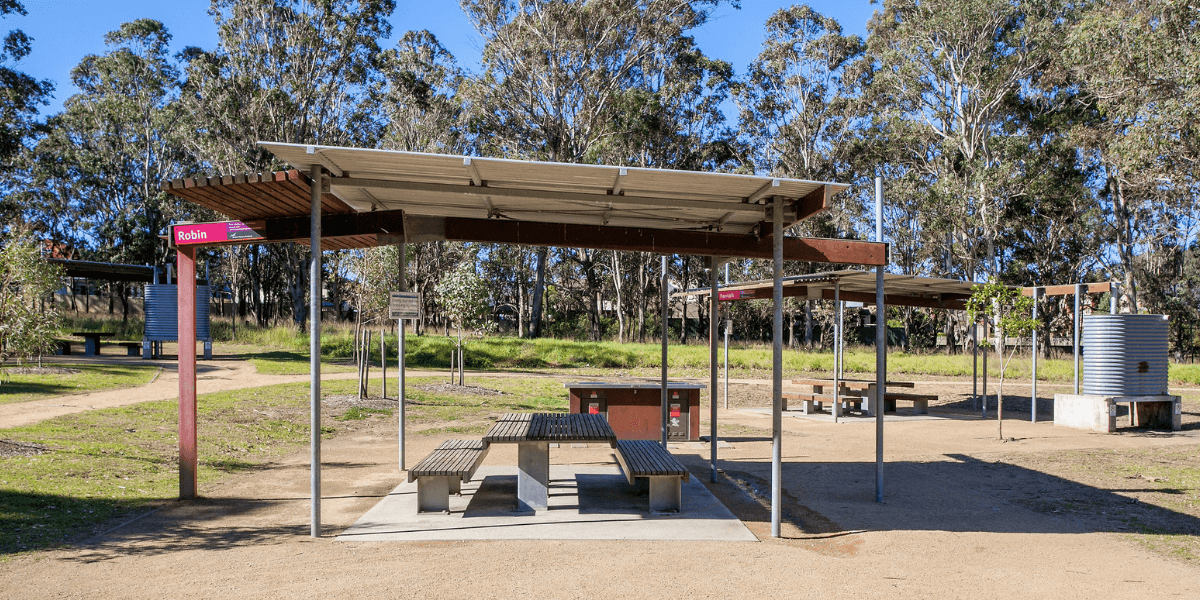 Robin picnic shelter at Western Sydney Parklands