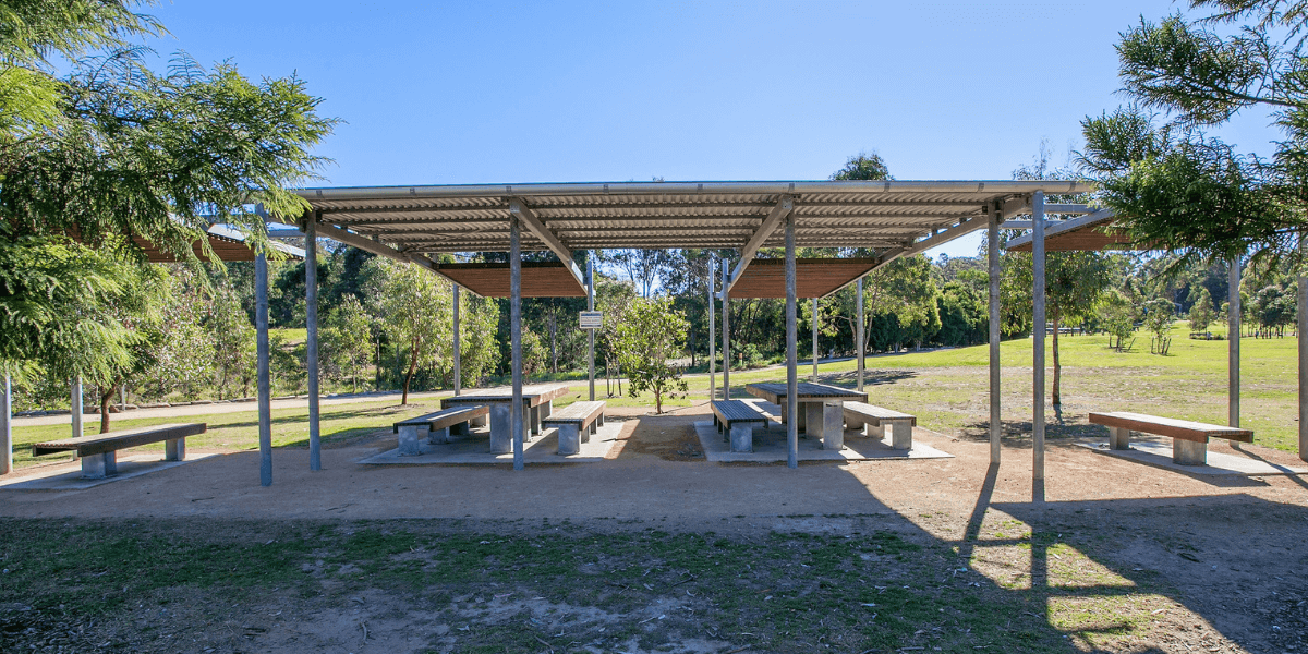 Spinebill picnic shelter at Western Sydney Parklands