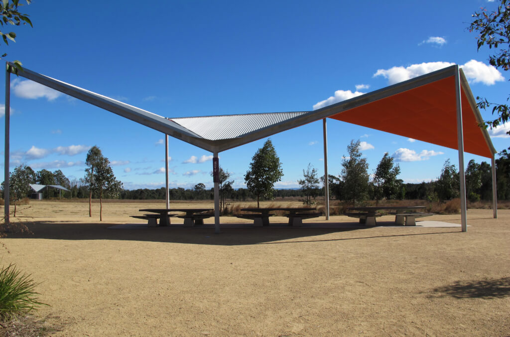 Wida-la picnic shelter at Western Sydney Parklands