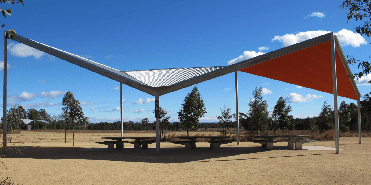 Wida-la picnic shelter at Western Sydney Parklands