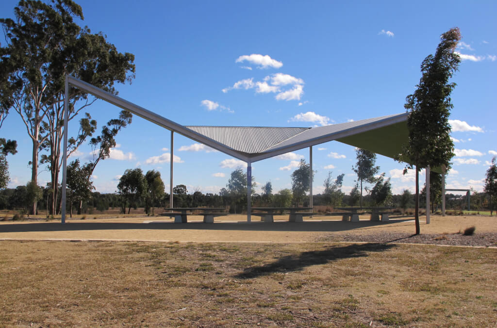 Yuru picnic shelter at Western Sydney Parklands
