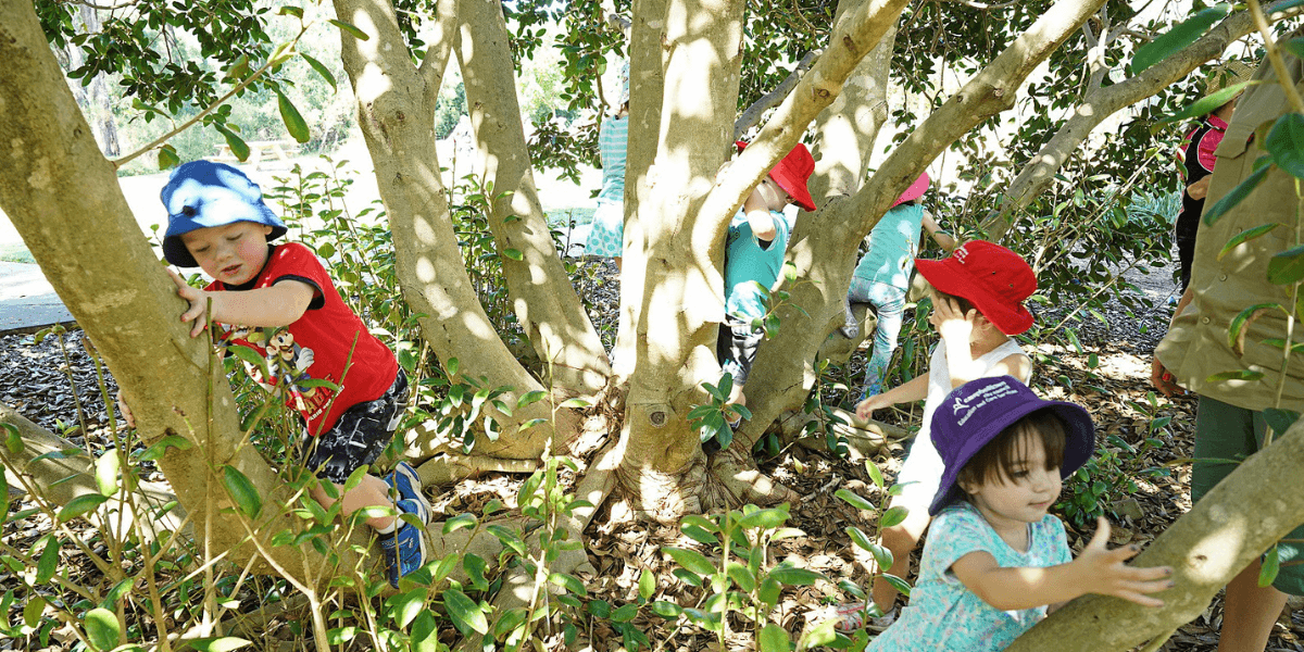 Children playing in Centennial Parklands.
