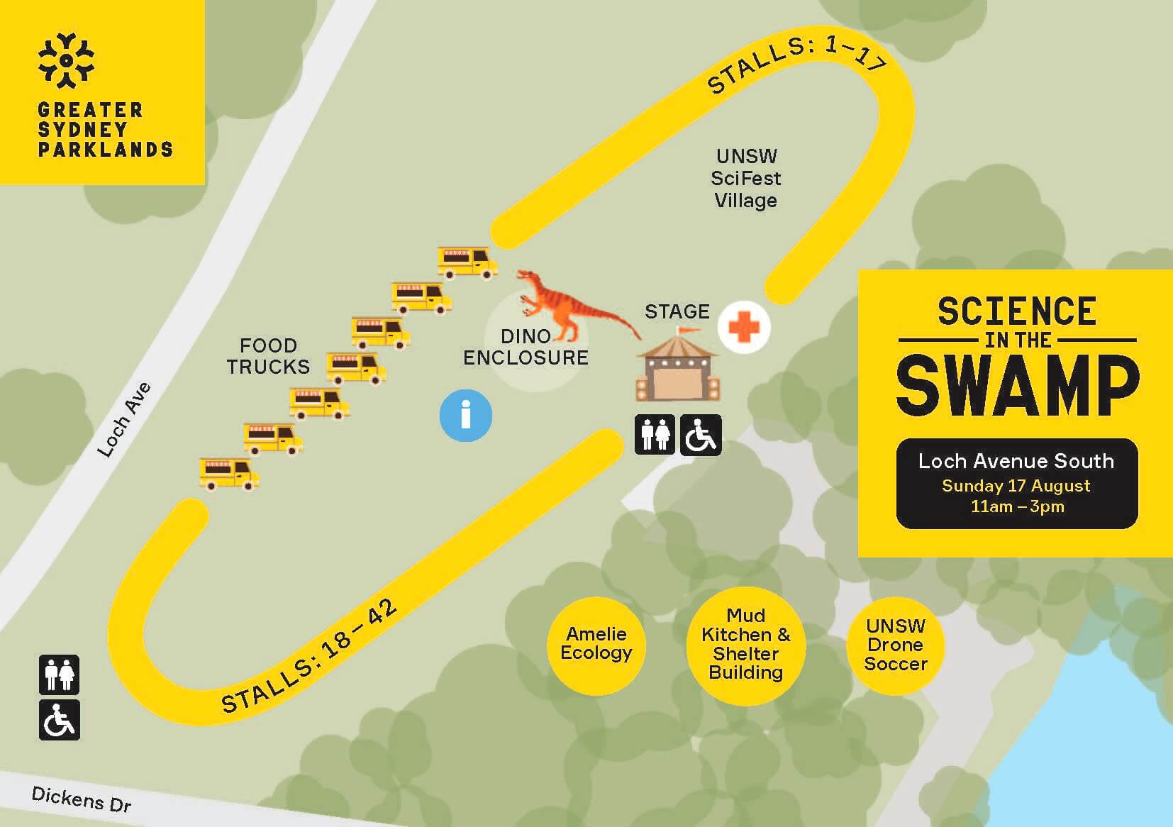 Science in the Swamp 2025 map